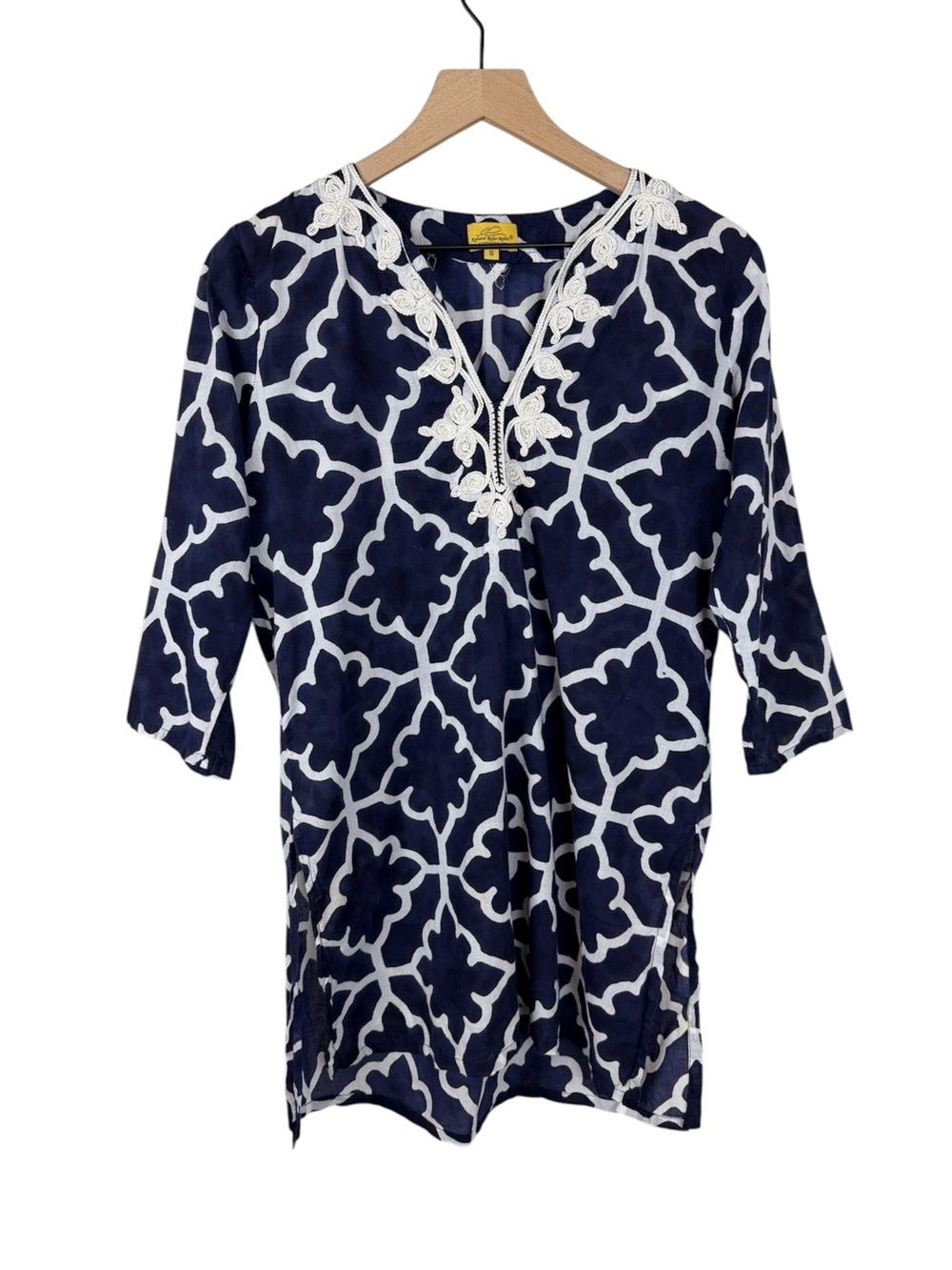 Roller Rabbit Navy Meena Kurta Monaco Tunic